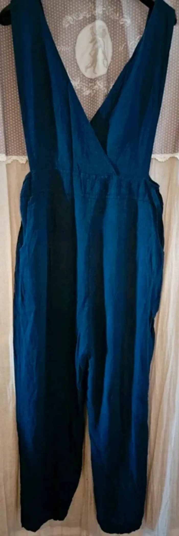 Combi pantalon bleu marine A 1 Moda Taille 38/40 Neuve - photo numéro 2