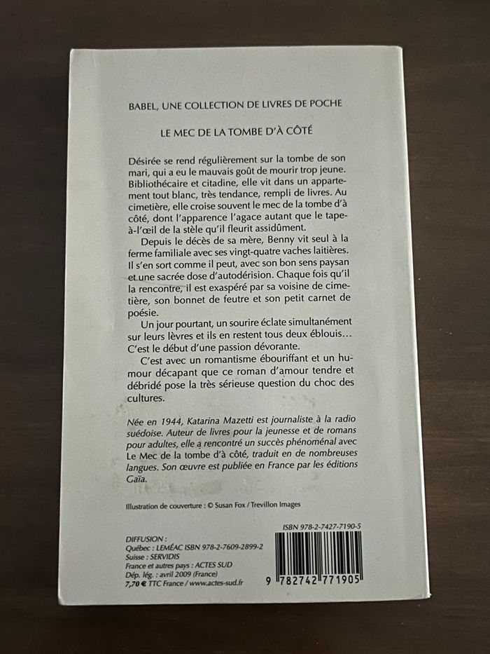 Le mec de la tombe d’à côté Katarina Mazetti BABEL - photo numéro 4