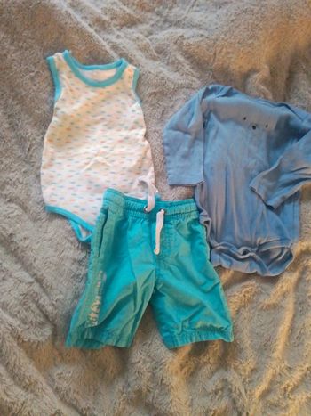 Lot short bodies 2 ans garçon