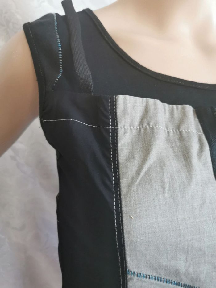 🌺Tunique Noir. Gris. Bleu La Mode est à Vous - Taille 38 - photo numéro 4