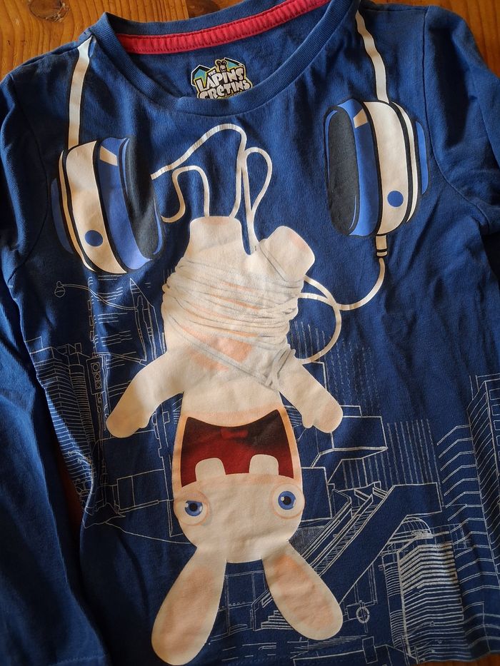 T.shirt garçon - 5 ans - Lapin Crétin - photo numéro 3