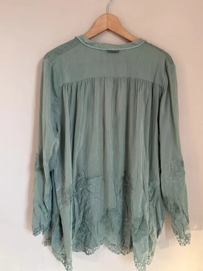 Chemisier turquoise Twinset - photo numéro 2