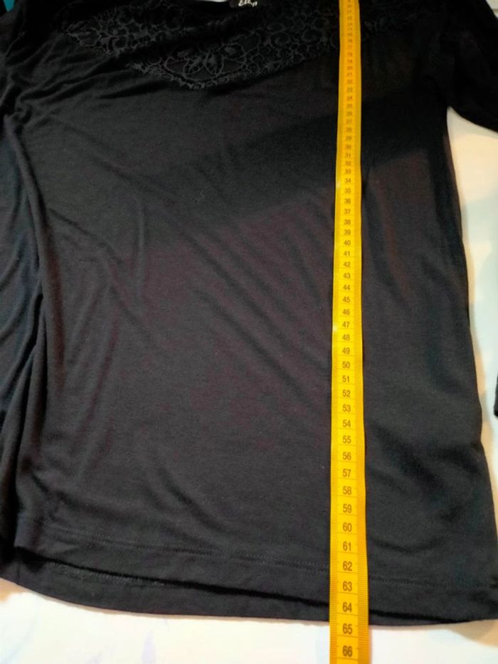 Haut noir Etam à dentelle – Taille M - photo numéro 11