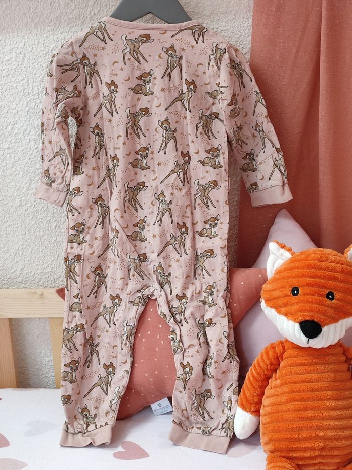 Lot pyjama Bambi - Vieux rose/rose pâle - 24 mois - Bon état - Disney/H&M - photo numéro 7