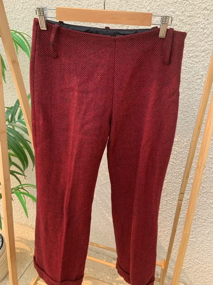 Pantalon droit à motifs Mango - photo numéro 2