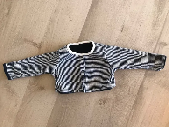 Ensemble robe avec body intégré et gilet Petit Bateau 3 mois - photo numéro 6