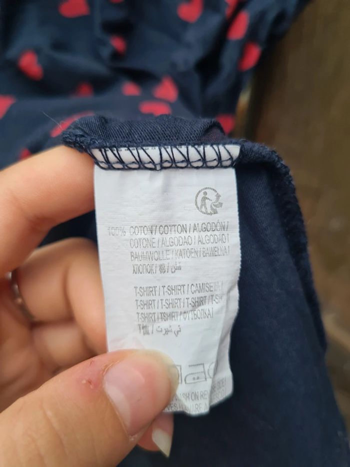 T-shirt bleu marine/noir Kiabi - photo numéro 4