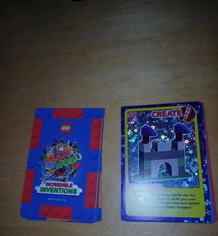 Lot de 10 cartes Sainsburys Lego Incredible Inventions - 2018