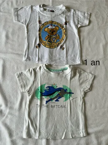 Lot t-shirt 1 an