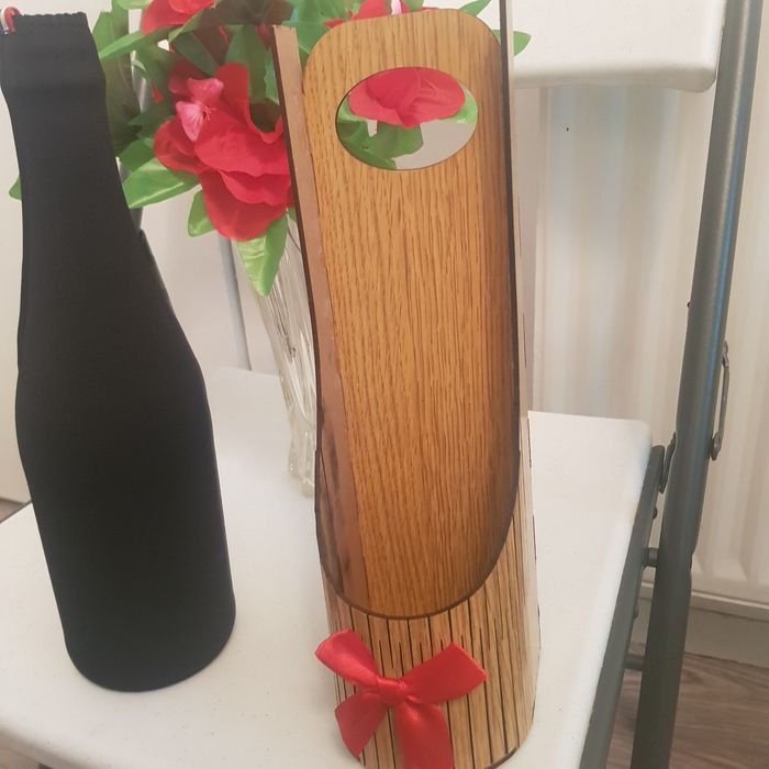 cache bouteille tissu +porte bouteille - photo numéro 3