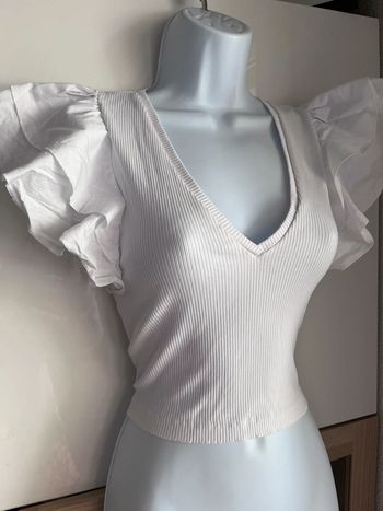 Crop top Zara blanc
