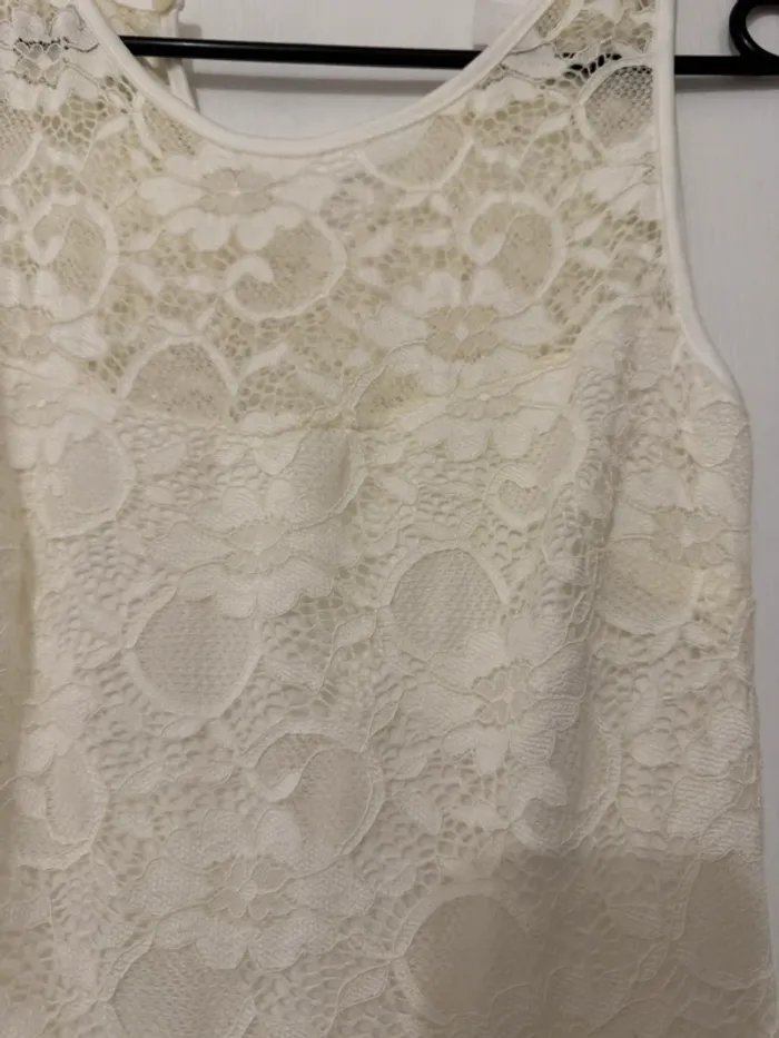 Robe en dentelle blanche élégante - Taille S - photo numéro 2