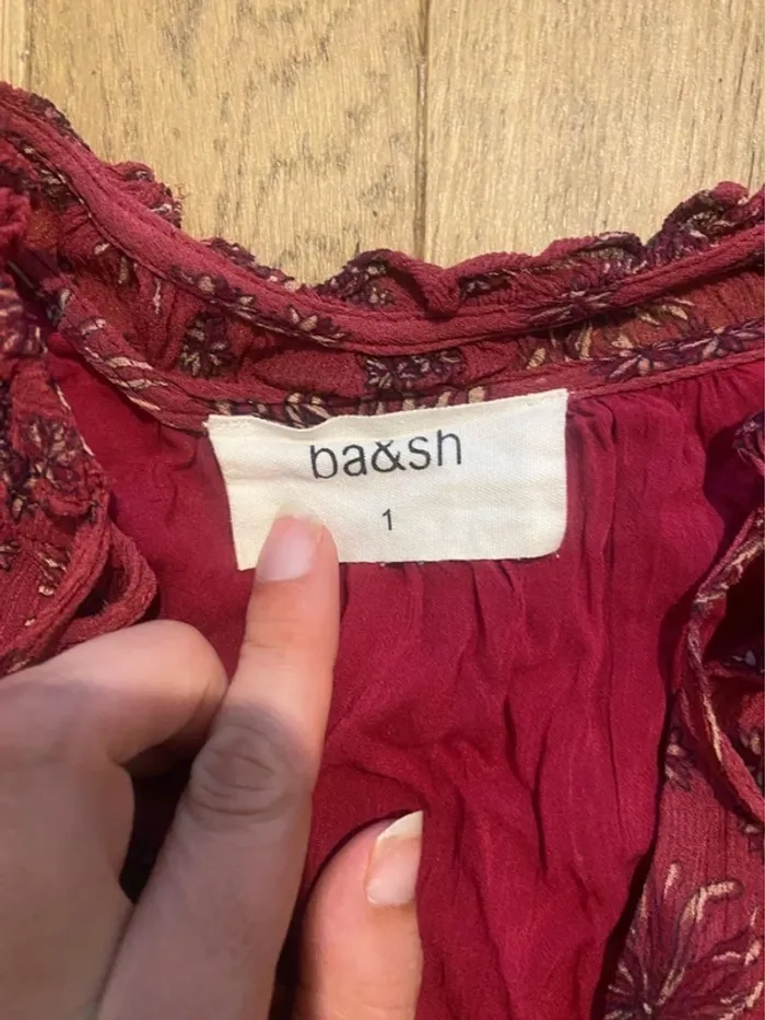 Robe courte bordeaux Ba&sh taille 1 - photo numéro 3