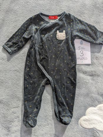 Pyjama velours - 3 mois - Tissaia