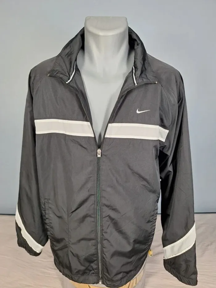 Nike Vintage Track Jacket Noire – Logo Brodé – Taille L (560) - photo numéro 10