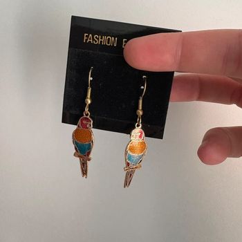 Boucles d’oreilles perroquet 🌿