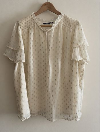 Blouse fluide imprimée dorée Kiabi