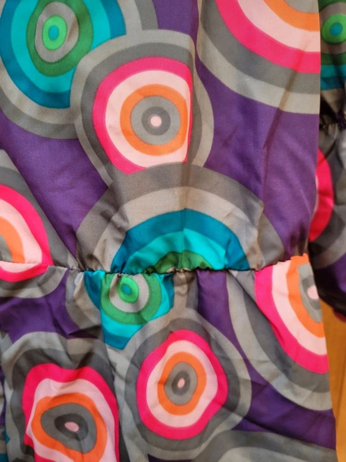 Manteau réversible à capuche Desigual, un côté noir l'autre à motifs ronds colorés 🍭, 14 ans - photo numéro 7