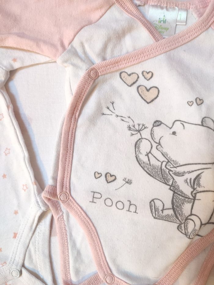 Lot bodies bébé fille - 1 mois - très bon état - Disney / lulu castagnette - photo numéro 4