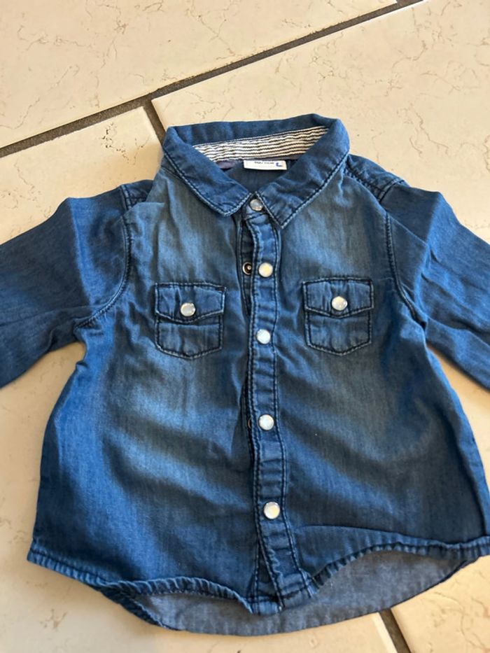 Chemise jean 9 mois tape à l’œil - photo numéro 2