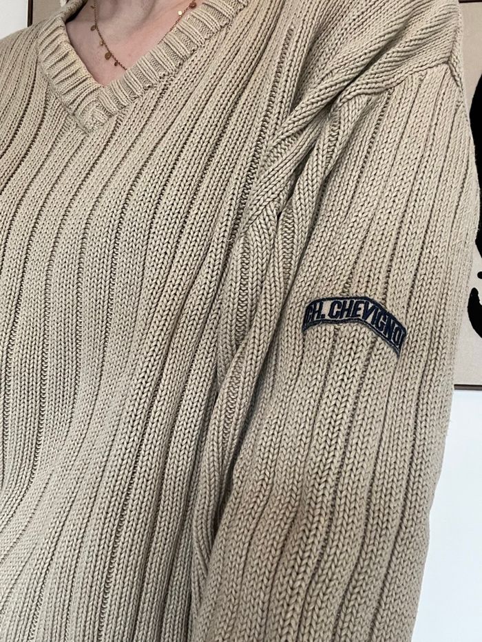 Pull côtelé à col en V chevignon - photo numéro 5