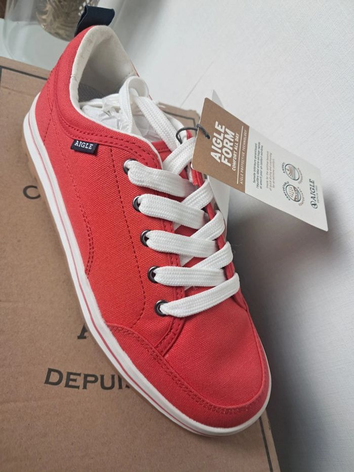 Aigle chaussures basket en toile P.36 neuves - photo numéro 2