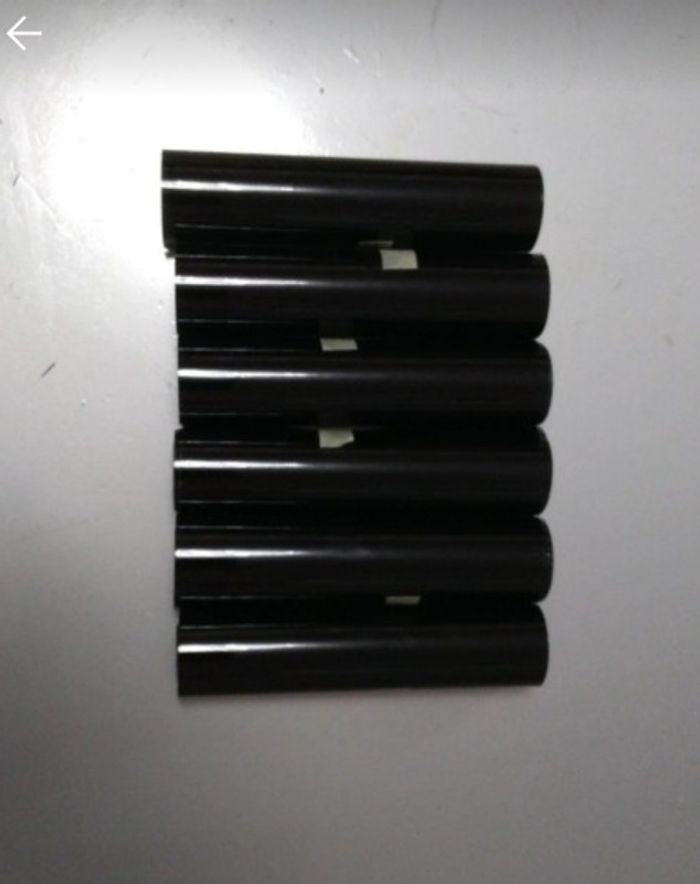 6 minis  rouleaux vinyle adhésif permanent noirs