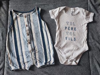 Barboteuse et bodie Kiabi taille 6 mois