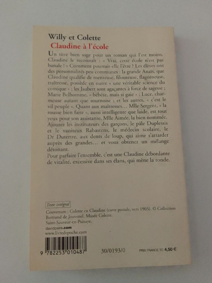 Willy et Colette - Claudine à l'école - photo numéro 2