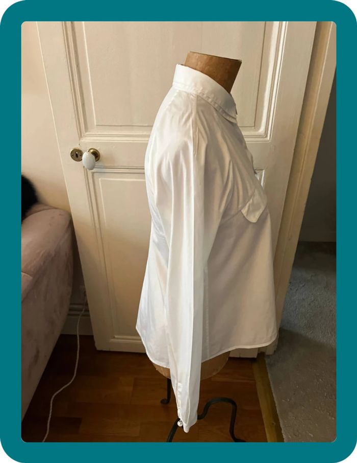 Chemise popeline blanche manches raglantes longues taille 36 - Anne Fontaine - photo numéro 6