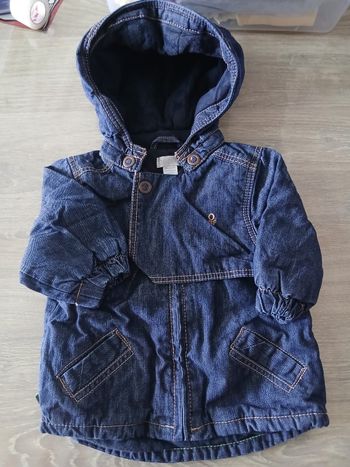 Manteau orchestra en jeans 3 mois  avec capuche