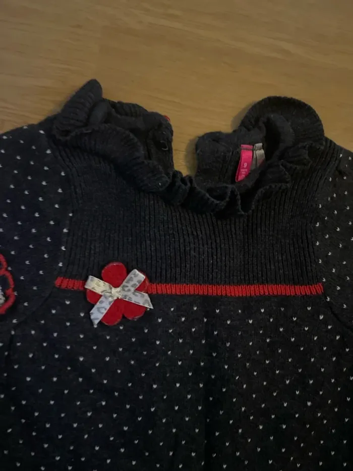 Robe en coton pour l’hiver fille 9 mois orchestra - photo numéro 2