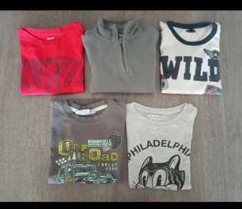 Lots de 6 haut manche longue 4 ans garçon