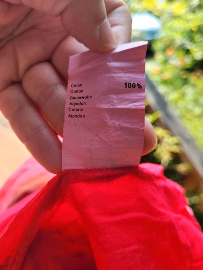 Superbe robe d'été coton IKKS rouge à motifs, 8 ans - photo numéro 10