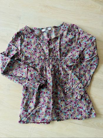 Blouse fleurie fille 6 ans