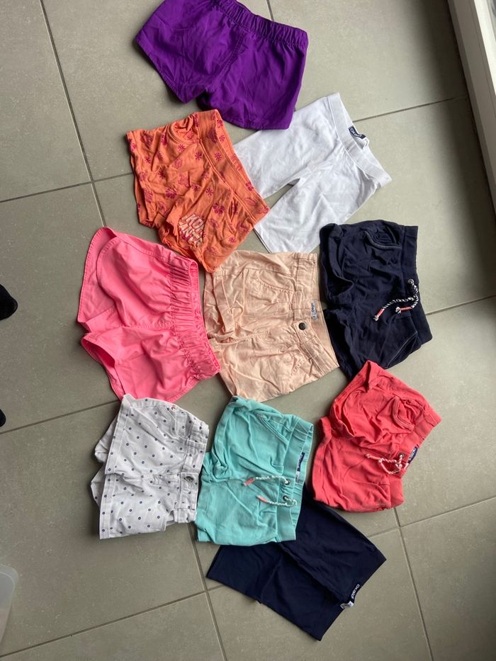 Lot short fille 5 ans: okaidi gemo Decathlon