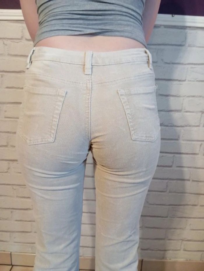 Jean Naf Naf beige - photo numéro 5