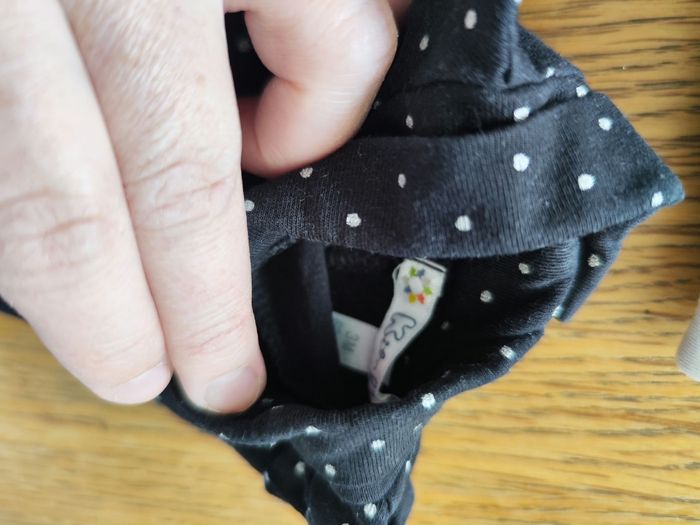 Lot tee-shirt hiver manches longues 3 mois rose noir - photo numéro 3