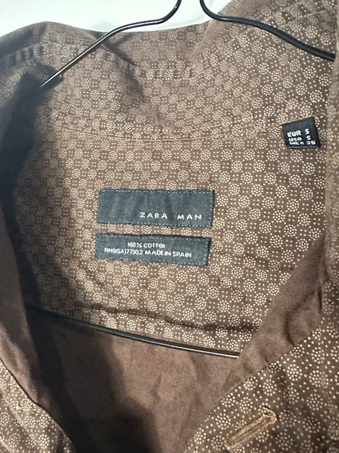 Chemise manche longue motif Zara homme - photo numéro 2