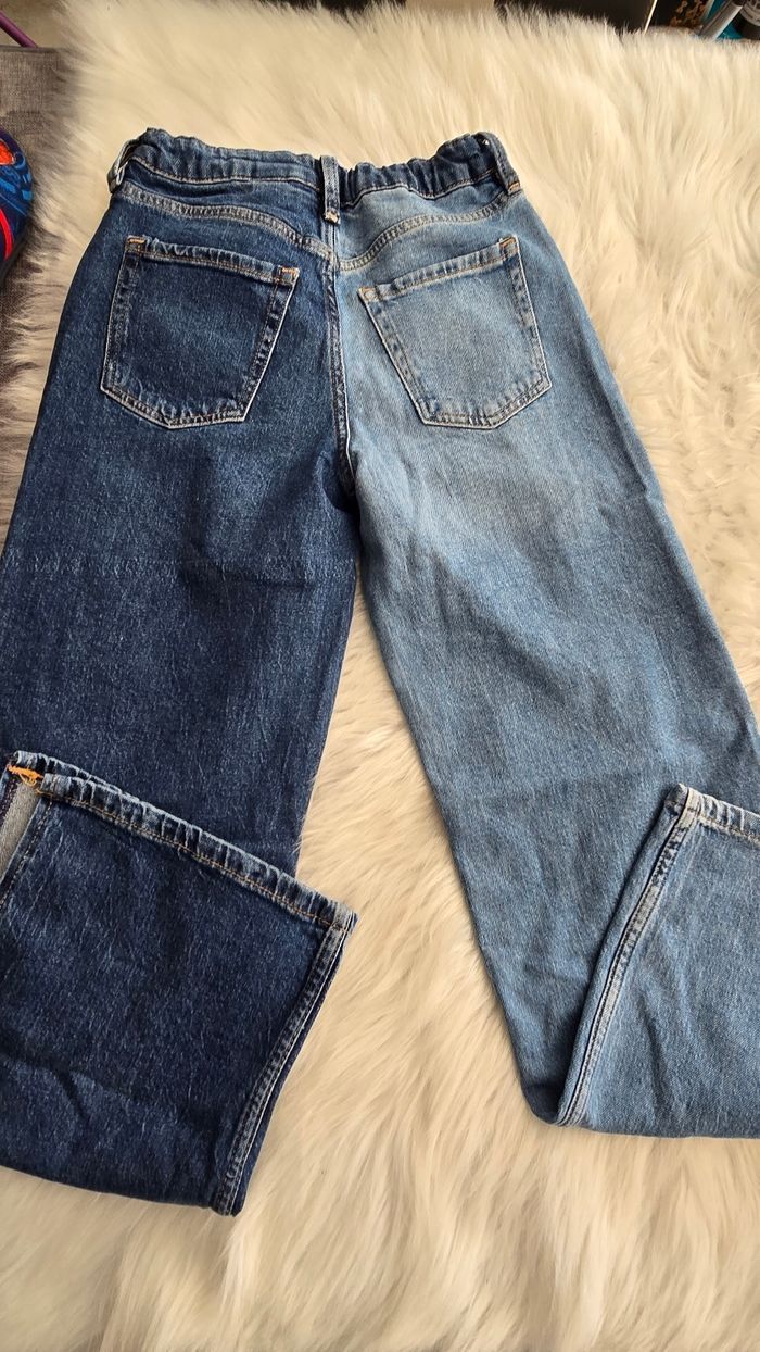 Neuf(non porté) 🏷🤩😍🩷 jeans WIDE LEG  bicolore 10 ANS fille 🩷 😍🤩👌👌 - photo numéro 4