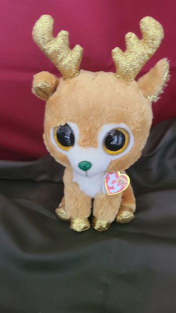 Peluche Glitzy le renne de Beanie Boo, 23 cm