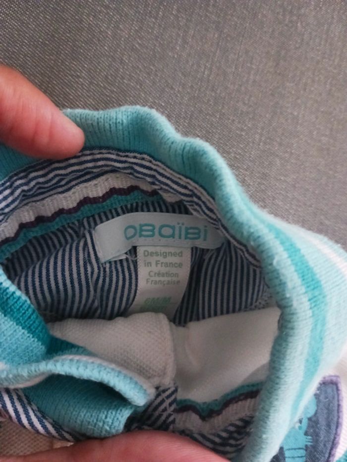 Lot 3 polos été bébé garçon 6mois : Obaïbi, Mon cœur - photo numéro 4
