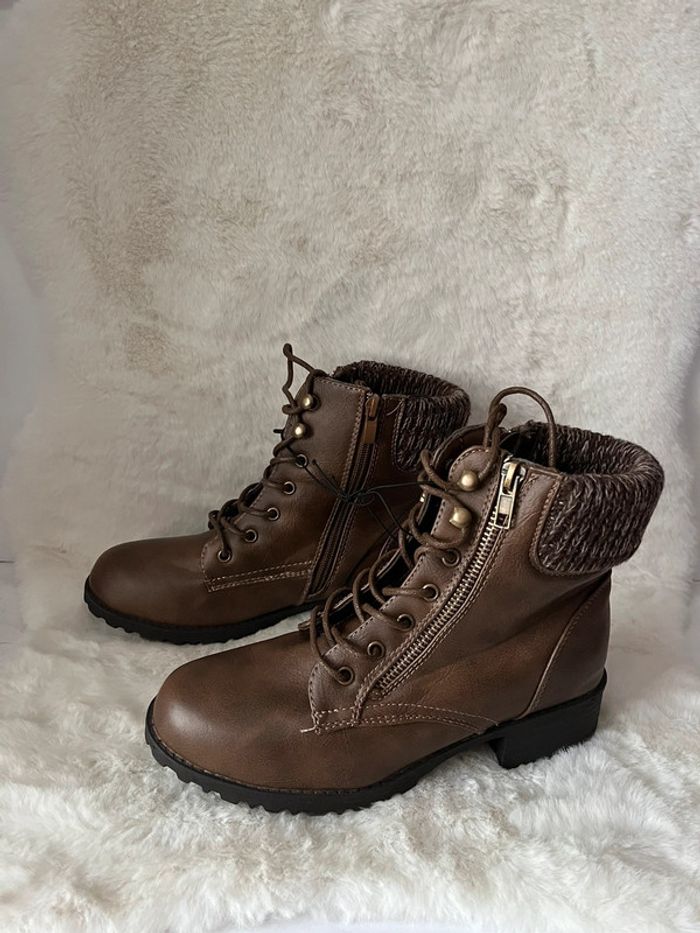 Bottines marrons 37 talons 3 cm