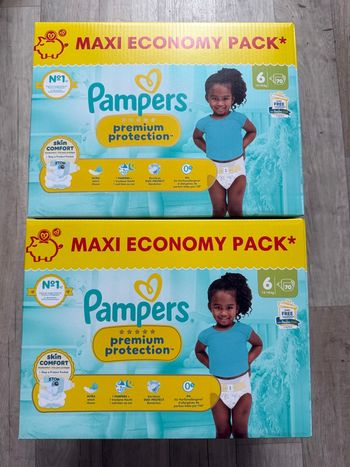Lot de 2 maxi pack Pampers premium taille 6