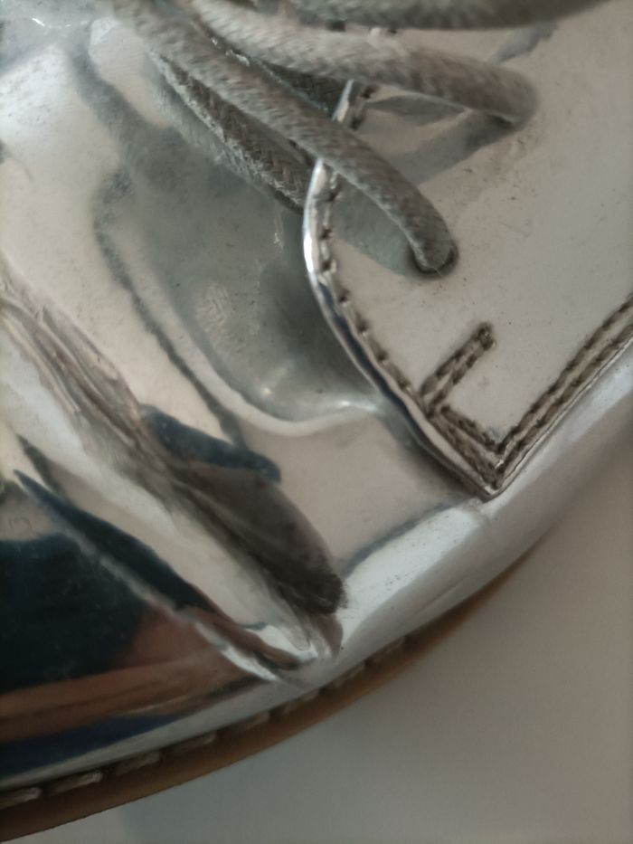 Chaussures argenté gris miroir - photo numéro 4