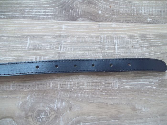 Ceinture cuir bleu marine - photo numéro 3