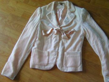 Veste H&M velours léger couleur pêche taille 38 TBE