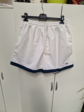 Short Blanc Bandes Marine