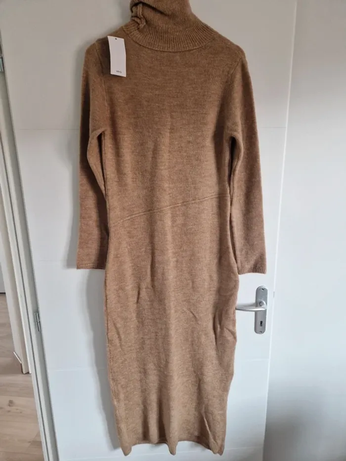 Robe longue Mango camel taille L neuve - photo numéro 4