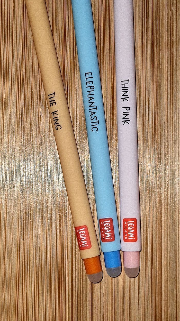 Legami Cochon 🐷+ Éléphant 🐘+ Lion 🦁Savane 2024 = 3 Stylos effaçables Neufs - photo numéro 3